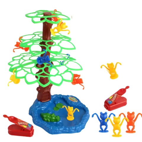 Skaczące Żabki Duży Zestaw Gra Towarzyska Figurki Wyrzutnie Drzewo Jeziorko
