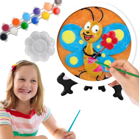 ZESTAW KREATYWNY ARTYSTYCZNY FIGURKA GIPSOWA GIPS DO MALOWANIA FARBKI