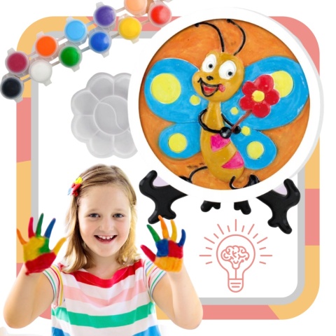 ZESTAW KREATYWNY ARTYSTYCZNY FIGURKA GIPSOWA GIPS DO MALOWANIA FARBKI