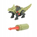 ZESTAW SAMOCHÓD Z DINOZAUREM DO SAMODZIELNEGO MONTAŻU PRZYCZEPA ŚRUBOKRĘT