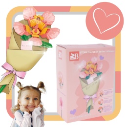 Zestaw Klocki Kwiaty 80 Elementów Hibiskus Instrukcja Składania Prezent