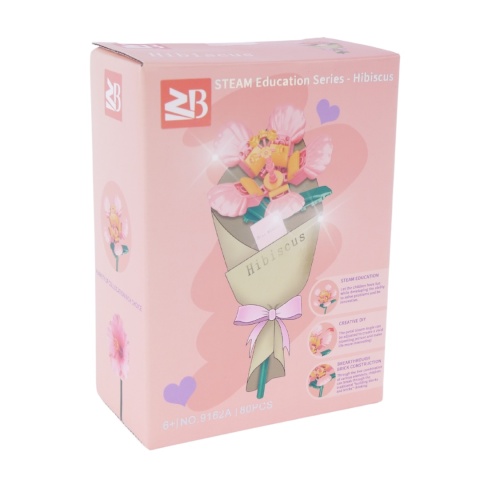 Zestaw Klocki Kwiaty 80 Elementów Hibiskus Instrukcja Składania Prezent