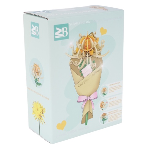 Zestaw Klocki Kwiaty 90 Elementów Chryzantemy Instrukcja Składania Prezent