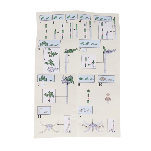 Zestaw Klocki Kwiaty 90 Elementów Chryzantemy Instrukcja Składania Prezent