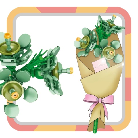 Zestaw Klocki Kwiaty 94 Elementy Składanie Bukietu Instrukcja Obsługi