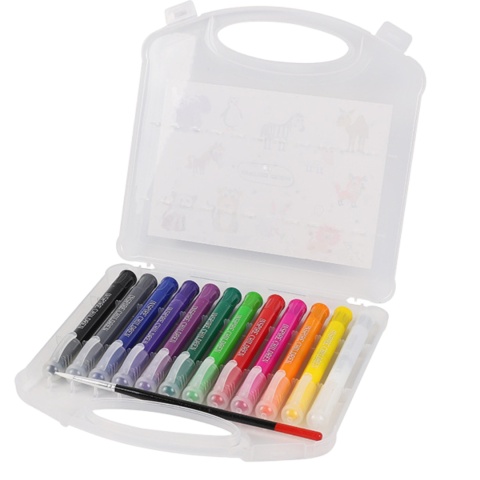 Zestaw Plastyczny Wodne Mazaki Pędzelek Zestaw Artystyczny 12 Kolorów