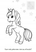Brzdące kolorują Jednorożce Kolorowanka Malowanka dla dzieci naklejki