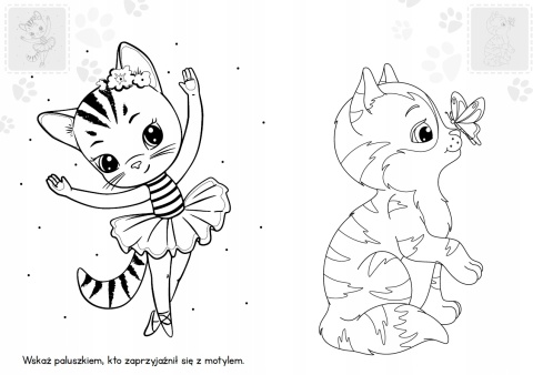 Brzdące kolorują Kotki Kolorowanka Malowanka dla dzieci + Naklejki