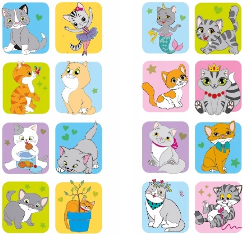 Brzdące kolorują Kotki Kolorowanka Malowanka dla dzieci + Naklejki