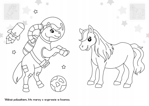 Brzdące kolorują Kucyki Malowanka dla dzieci kolorowanka konie