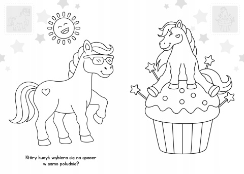 Brzdące kolorują Kucyki Malowanka dla dzieci kolorowanka konie