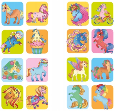 Brzdące kolorują Kucyki Malowanka dla dzieci kolorowanka konie