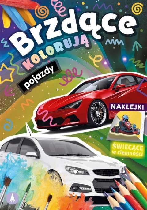 Brzdące kolorują Pojazdy Kolorowanka z naklejkami malowanka Samochody