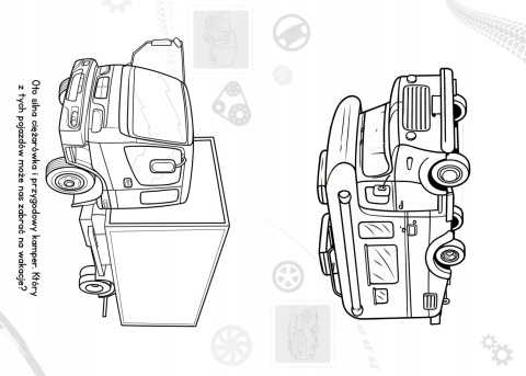 Brzdące kolorują Pojazdy Kolorowanka z naklejkami malowanka Samochody