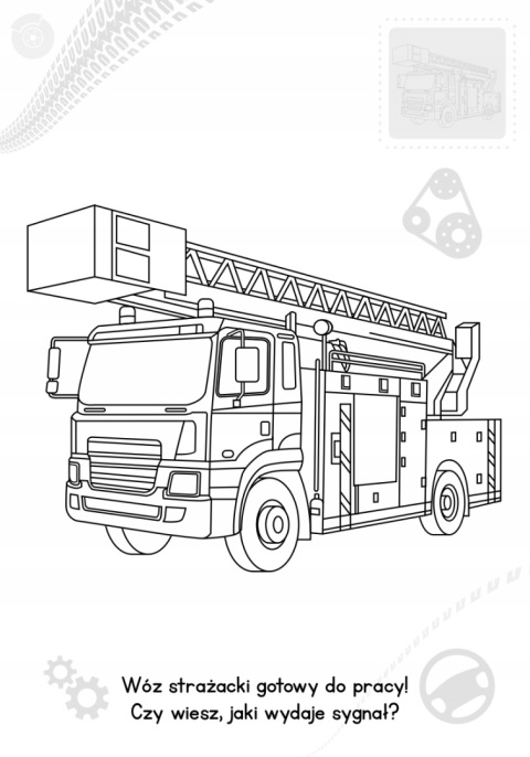 Brzdące kolorują Pojazdy specjalistyczne Malowanka z naklejkami Kolorowanka