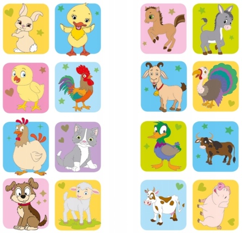 Brzdące kolorują Zwierzaki na wsi Kolorowanka Malowanka Naklejki świecące