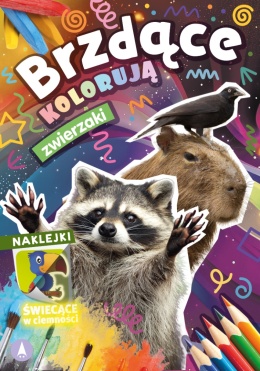 Brzdące kolorują Zwierzaki naklejki świecące Kolorowanka Malowanka