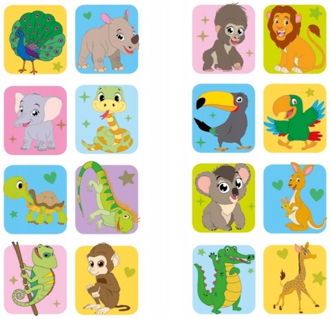 Brzdące kolorują Zwierzaki naklejki świecące Kolorowanka Malowanka