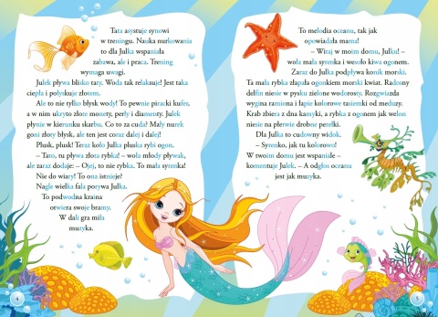Czytanki sylabowe. Mała syrenka i wielkie skarby Nauka czytania Czytanka