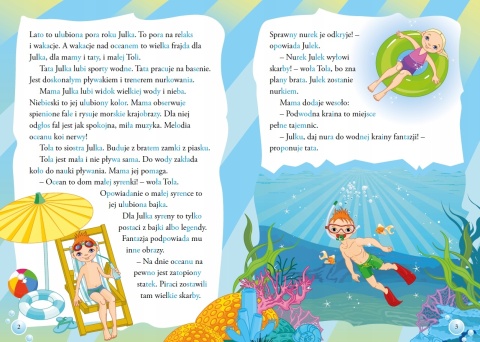 Czytanki sylabowe. Mała syrenka i wielkie skarby Nauka czytania Czytanka