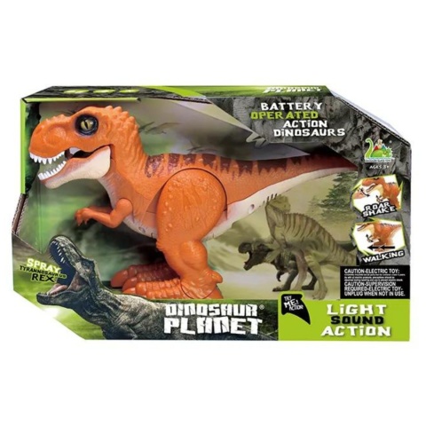 DINOZAUR EFEKTY ŚWIETLNE I DŹWIĘKOWE RUCHOMY ŚWIECĄCE OCZY ODGŁOSY RYKU