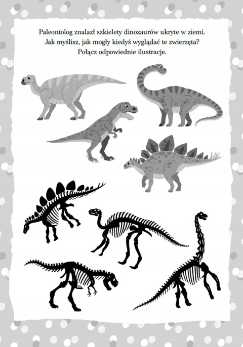 Dinozaury Zadanka & piaskowanki Malowanie piaskiem ćwiczenia dla dzieci