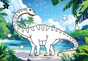 Dinozaury Zadanka & piaskowanki Malowanie piaskiem ćwiczenia dla dzieci
