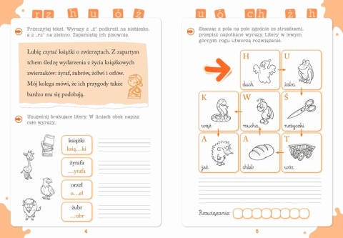 Dyktanda i zabawy ortograficzne Klasa 1 Ćwiczenia dla Dzieci