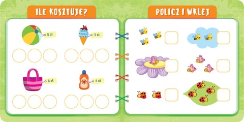 Edukacyjna książeczka Cyferki - pierwsze liczby i liczenie z naklejkami