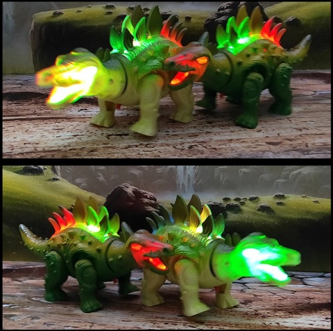 FIGURKA DINOZAURA CHODZI RYCZY MACHA GŁOWA I OGONEM DLA DZIECI