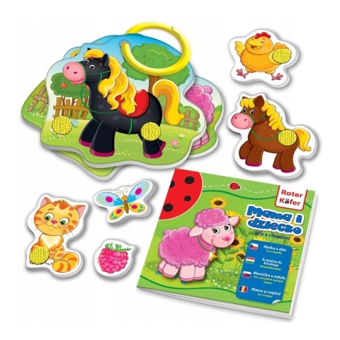 GRA EDUKACYJNA Z RZEPAMI MAMA I DZIECKO - ZWIERZĘTA FARMA ROTER KAFER