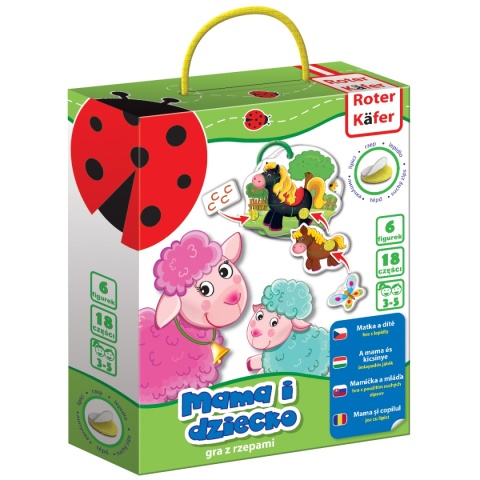 GRA EDUKACYJNA Z RZEPAMI MAMA I DZIECKO - ZWIERZĘTA FARMA ROTER KAFER