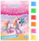 Jednorożce Zadanka & piaskowanki Malowanie piaskiem ćwiczenia dla dzieci