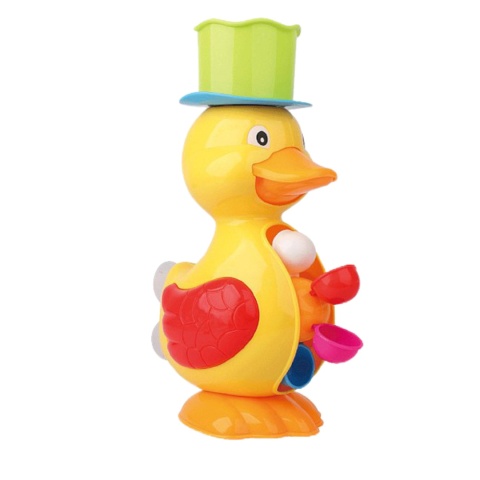 Kaczka Z Kołowrotkiem Do Kąpieli Zabawka Wodna Mały Dzbanek Kapelusz