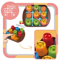 Kółko i Krzyżyk Układnie Kubeczków w Kolejności Gry Logiczne Zręcznościowe