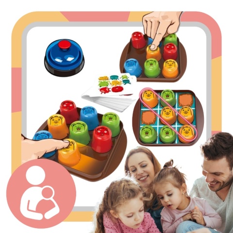 Kółko i Krzyżyk Układnie Kubeczków w Kolejności Gry Logiczne Zręcznościowe