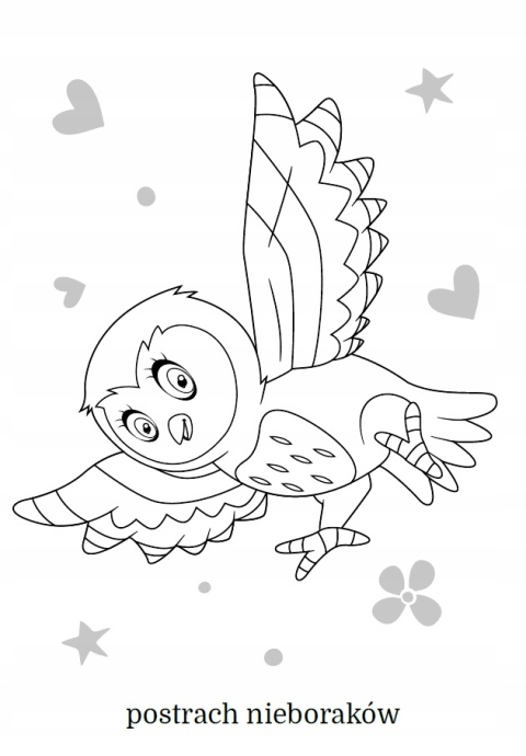 Kolorowanka Malowanka dla dzieci Maluszkowe malowanie Czarujące sówki