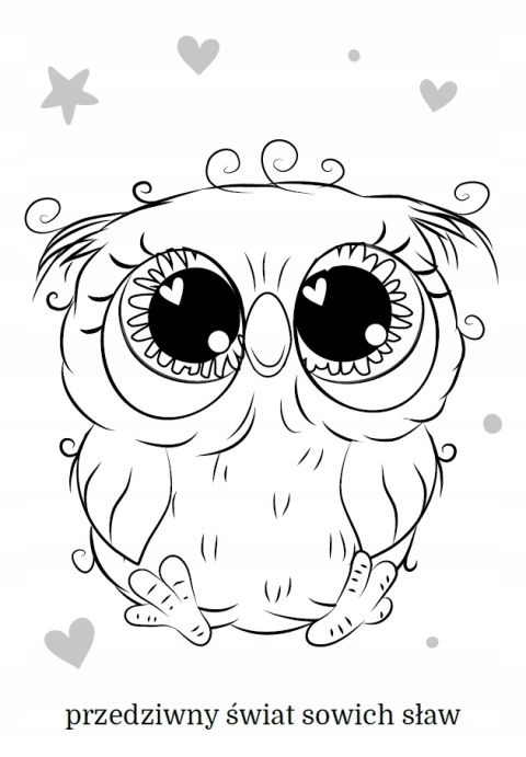 Kolorowanka Malowanka dla dzieci Maluszkowe malowanie Czarujące sówki