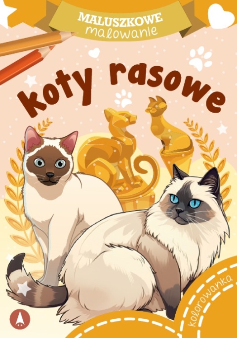 Kolorowanka Malowanka dla dzieci Maluszkowe malowanie Koty rasowe