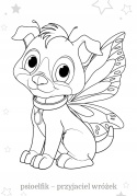 Kolorowanka Malowanka dla dzieci Maluszkowe malowanie Pieski wróżek