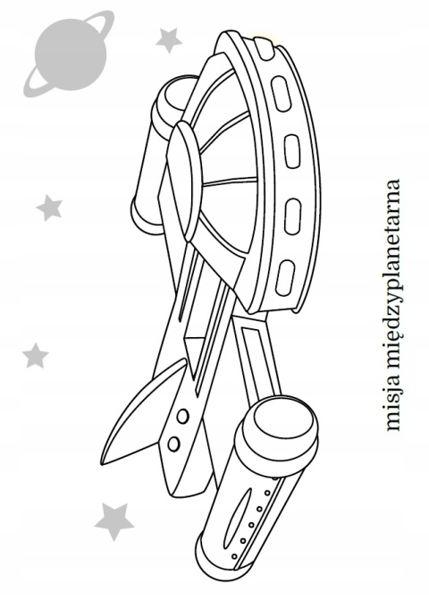 Kolorowanka Malowanka dla dzieci Maluszkowe malowanie Pojazdy kosmiczne