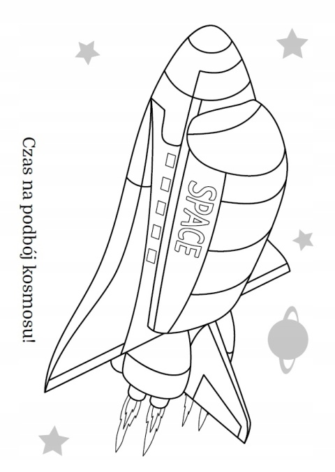 Kolorowanka Malowanka dla dzieci Maluszkowe malowanie Pojazdy kosmiczne