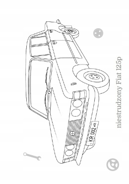 Kolorowanka Malowanka dla dzieci Maluszkowe malowanie Polskie samochody