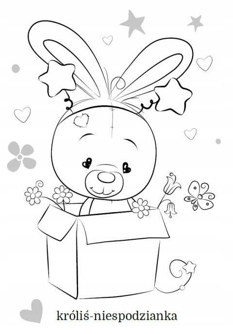 Kolorowanka Malowanka dla dzieci Maluszkowe malowanie Urocze króliczki