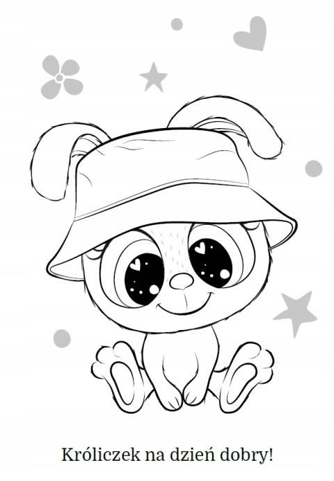 Kolorowanka Malowanka dla dzieci Maluszkowe malowanie Urocze króliczki