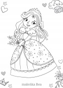 Kolorowanka dla dzieci Malowanka Maluszkowe malowanie Księzniczki