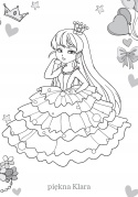 Kolorowanka dla dzieci Malowanka Maluszkowe malowanie Księzniczki