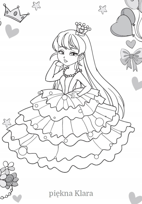 Kolorowanka dla dzieci Malowanka Maluszkowe malowanie Księzniczki