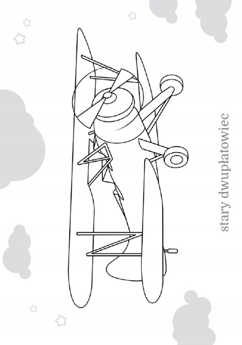 Kolorowanka dla dzieci Malowanka Maluszkowe malowanie Samoloty