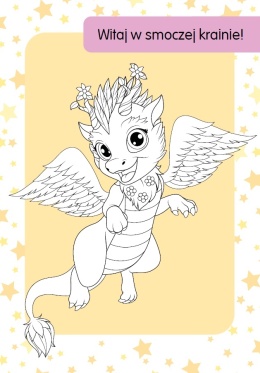 Kolorowanka z tatuażami świecą w ciemności Smoki Malowanka dla dzieci